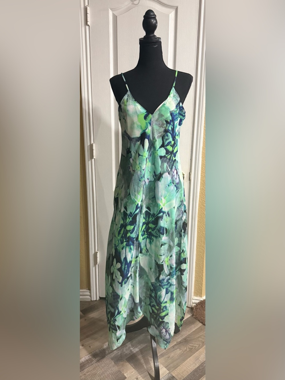 charlie jade Multi-Green Floral Slip Maxi Dress